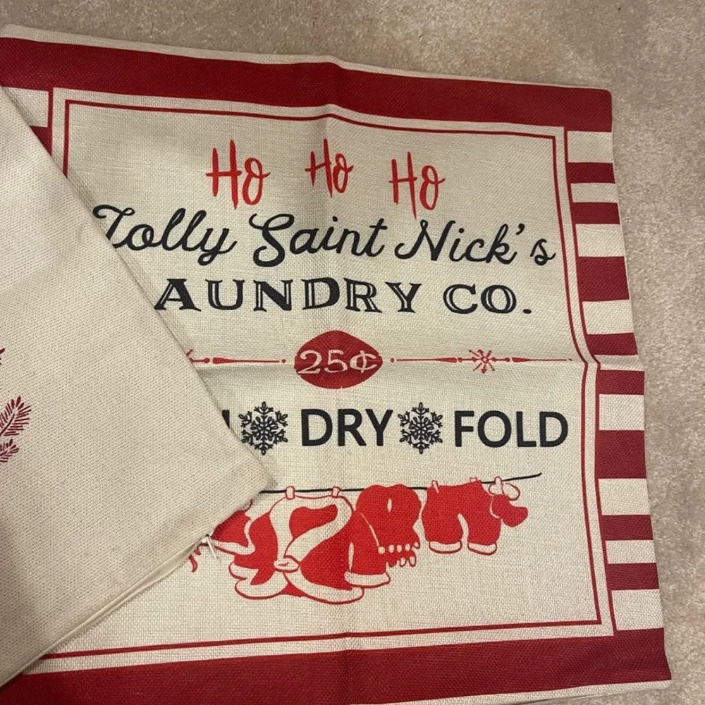 Farmhouse Christmas Throw Pillow Covers Set of 2 Lot